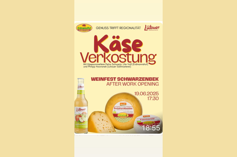 Käseverkostung Weinfest Schwarzenbek