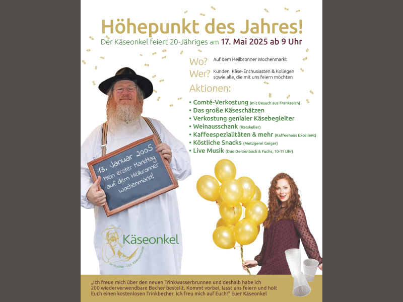 Der Käseonkel feiert Jubiläum!